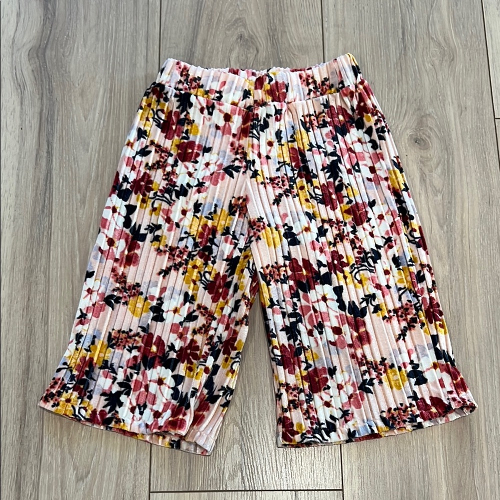 Janie and Jack Floral Pleated Wide-Leg Pants